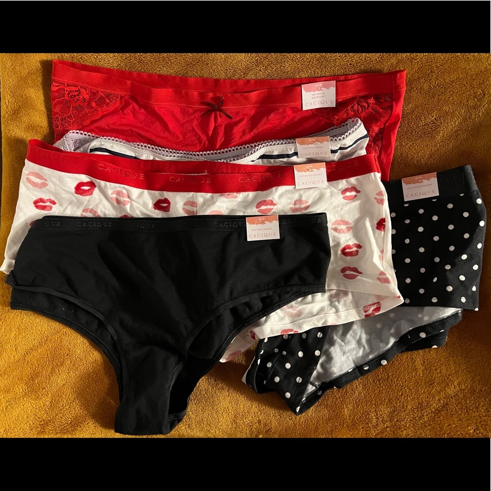 NWT plus Lane Bryant Cacicque panties 14/16 thong, boy short